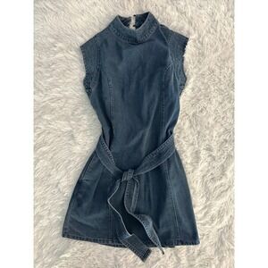 Anthropologie Porridge Cut out‎ denim dress XS